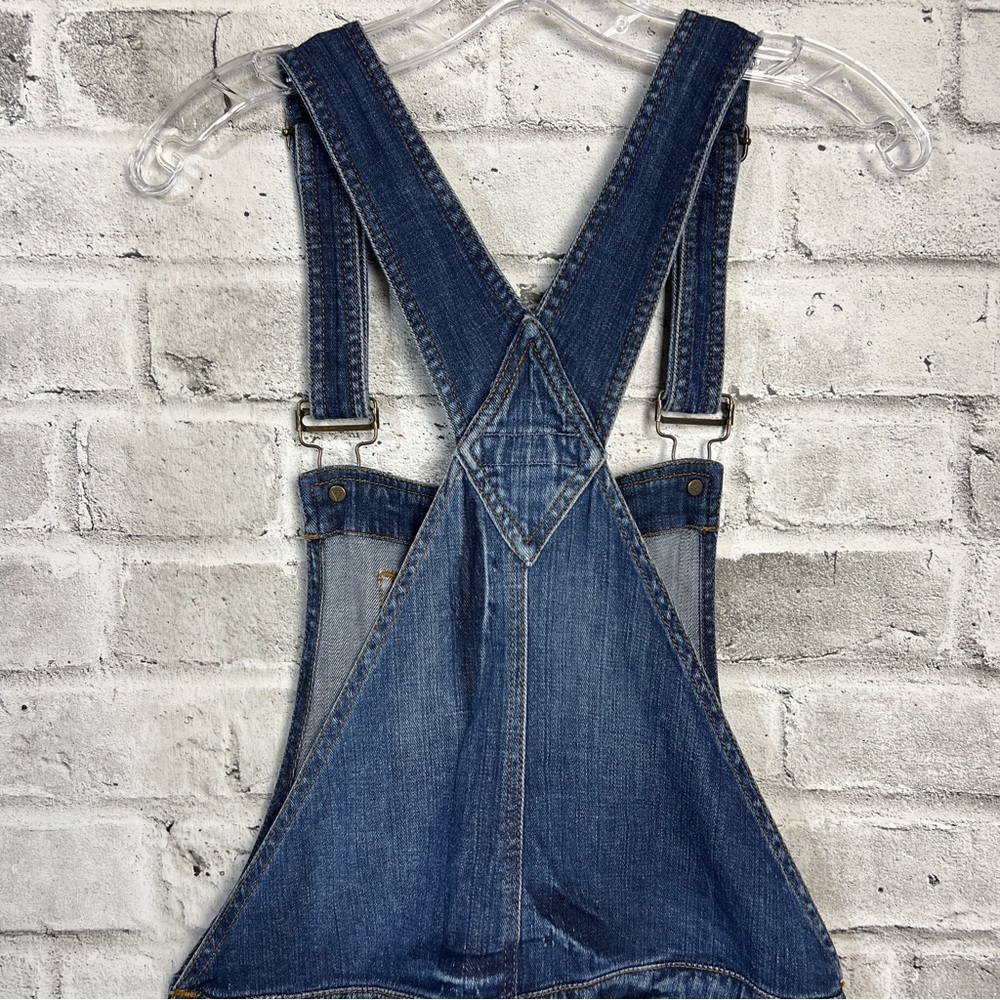 Guess Distressed Denim Straight Leg Jean Overalls - Picture 8 of 12